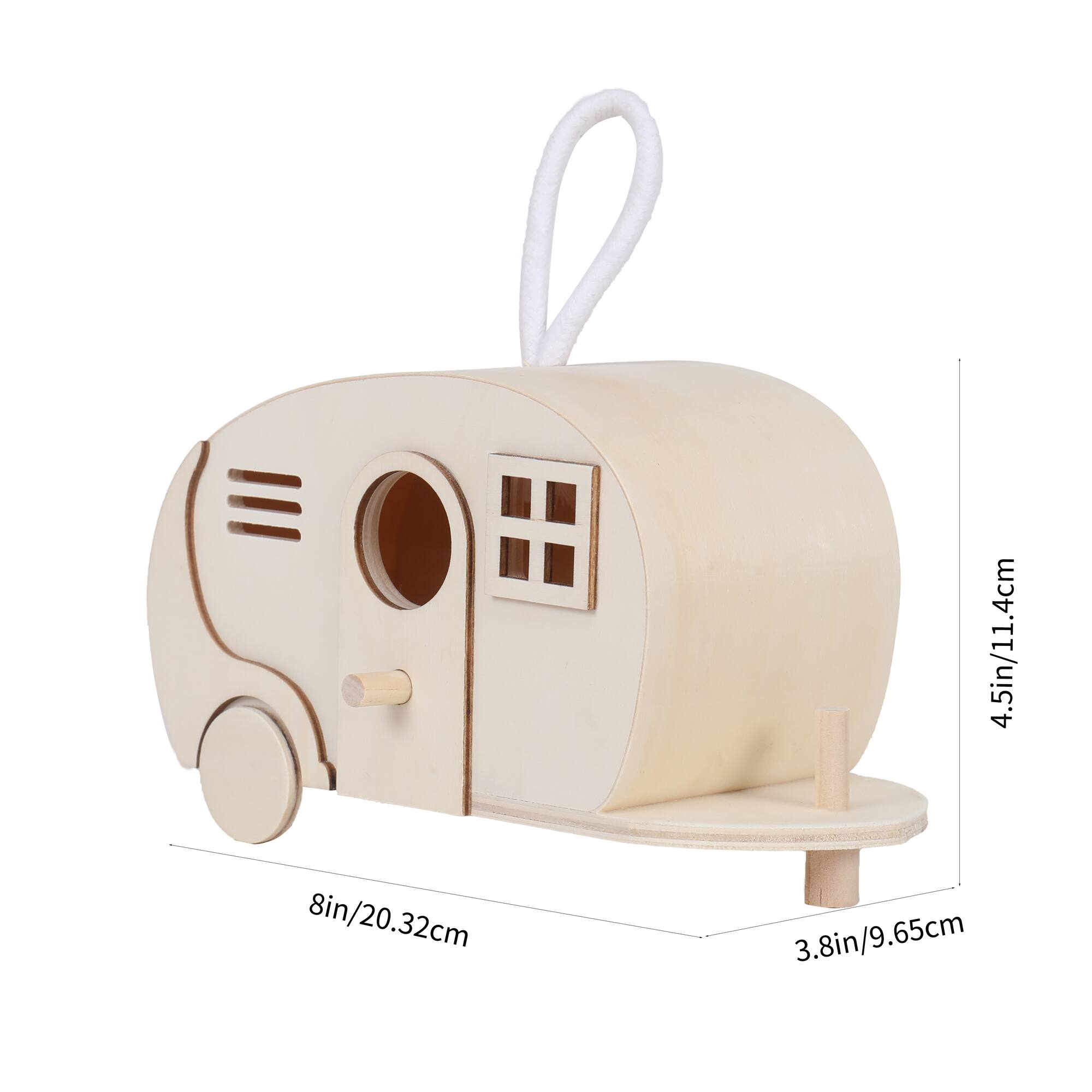6 Pack: 8" Wood Camper Birdhouse by Make Market®